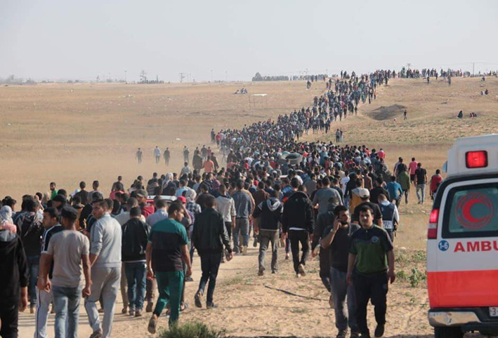 10 شهداء في يوم العودة الأكبر نحو فلسطين