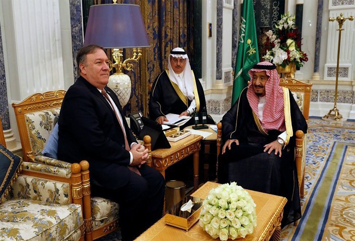 "اختفاء خاشقجي".. ماذا قال الملك سلمان لوزير خارجية أمريكا