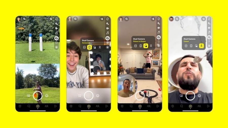 إطلاق ميزة الكاميرا المزدوجة الجديدة لتطبيق Snapchat