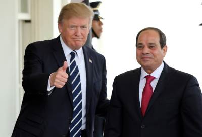 بالفيديو ..  دونالد ترامب يلتقي نظيره المصري عبد الفتاح السيسي