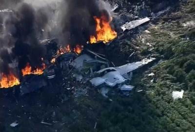 فيديو .. اللقطات الأولى لتحطم طائرة عسكرية بالولايات المتحدة ومصرع 16شخصاَ