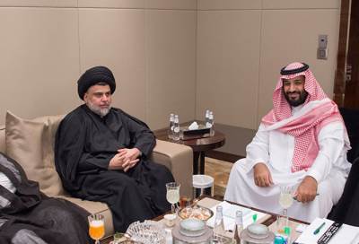 بالصور .. ماذا دار في اللقاء التاريخي بين محمد بن سلمان ومقتدى الصدر؟