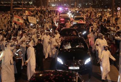 بالفيديو .. استقبال شعبي لتميم عقب عودتة  من جولتة الخارجية