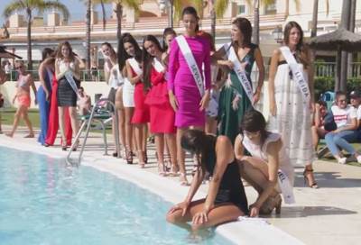 بالفيديو .. موقف محرج لمكلة جمال إسبانيا